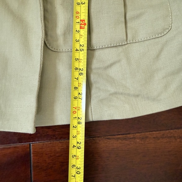 White House Black Market Belted Safari‎ Jacket Elm Tan Lyocell Blazer Size 8 - Picture 6 of 6